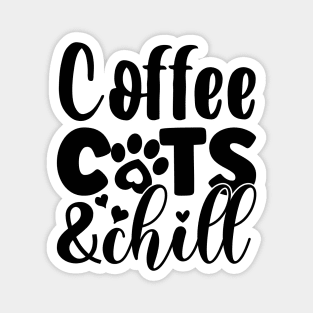 Coffee CATS & Chill Magnet