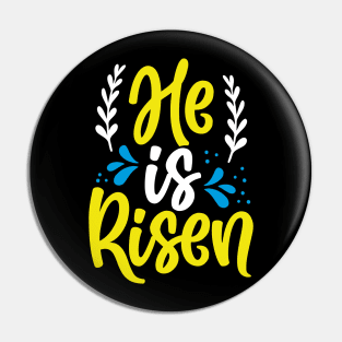 He is Risen Faith Christian Cross Bible Pin