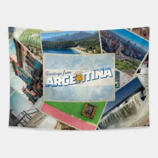 Greetings from Argentina Vintage style retro souvenir Tapestry