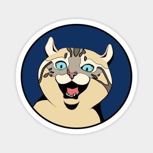 Gleeful Cat - Funny Animal Design Magnet