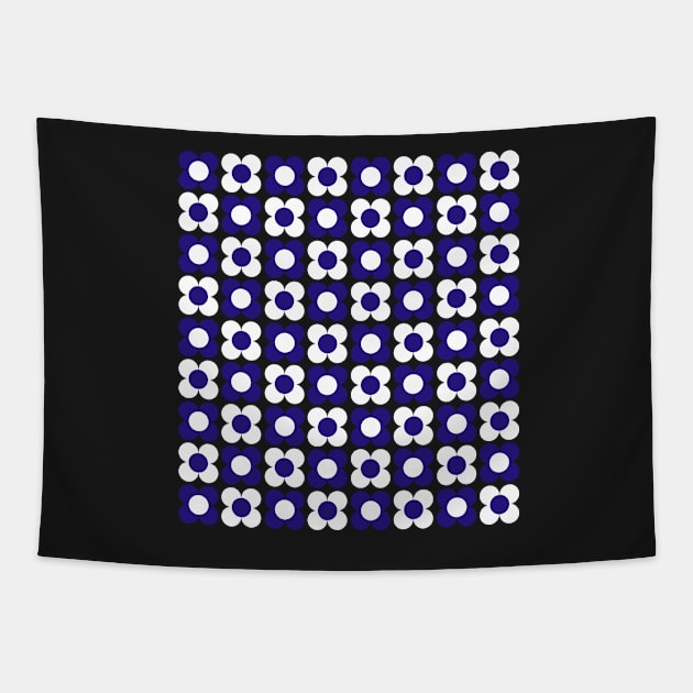 Daisy Dot Blue Tapestry by xxxJxxx