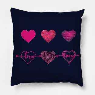 valentine's day hearts Pillow