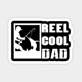 Mens Reel Cool Dad T-Shirt Fishing Daddy Father's Day Gift Magnet