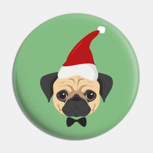 Christmas Santa Pug Pin