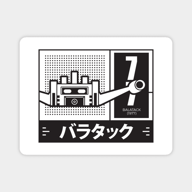 Retro anime robo Balatack Magnet by soujohn