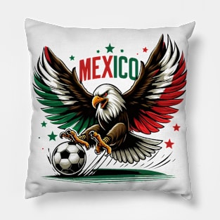 Mexico Futbol Soccer Bald Eagle #1 Pillow