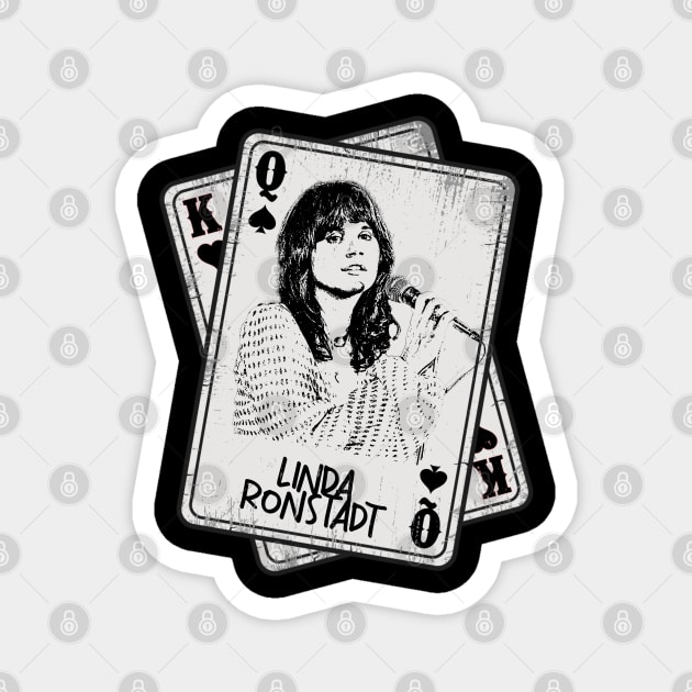 Retro Linda Ronstadt Card Style Magnet by Slepet Anis