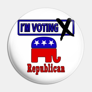 I'm Voting Republican Pin