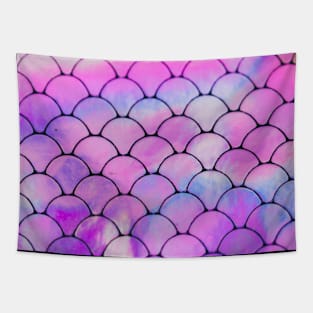 Neon Mermaid Holographic Scales Tapestry