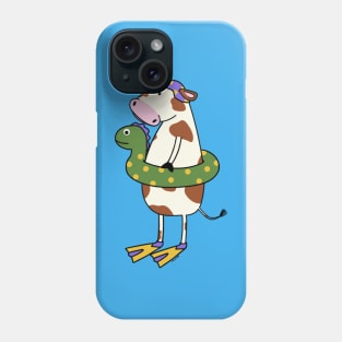 Swim Cow Phone Case