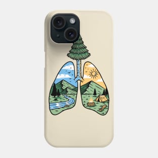 mountain view inside the lung Phone Case