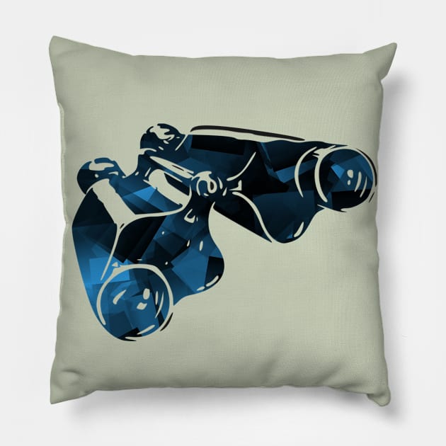 Binoculars Bird Watchers Ornithologist Pillow by Nisuris Art