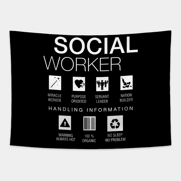 Social Worker Funny Tapestry by CrissWild