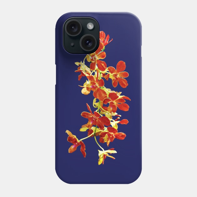 Orchids - Cascade of Orange Orchids Phone Case by SusanSavad