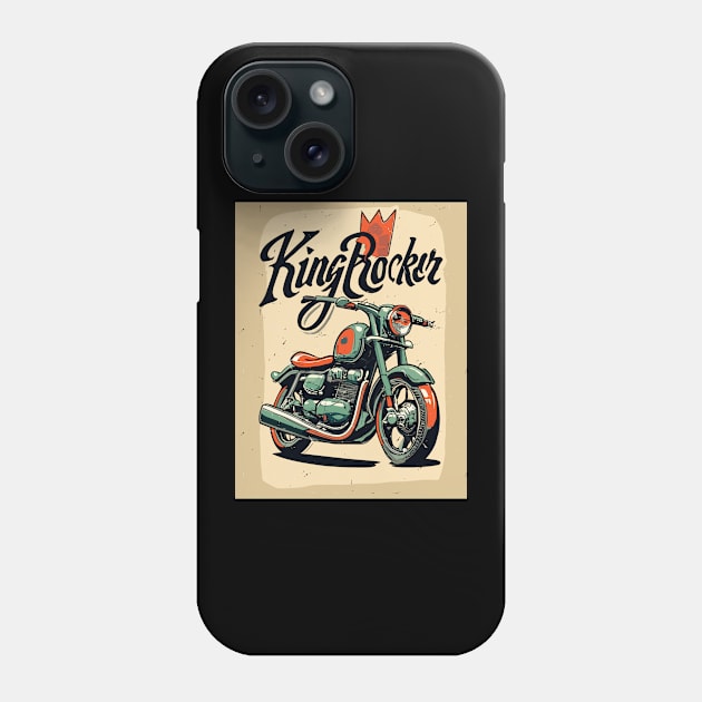 Kingrocker Vintage Bike Phone Case by Kingrocker Clothing