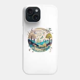 a nature-inspired t-shirt design featuring serene landscapes and wildlife. Utilize a soft color palette and intricate details to capture the beauty of the outdoors, tipseason Phone Case