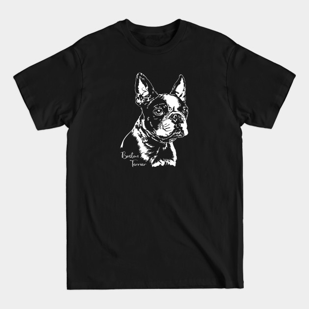 Disover Boston Terrier Portrait dog lover gift - Boston Terrier - T-Shirt