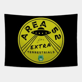 AREA 52 for EXTRA-terrestrials (yellow) Tapestry