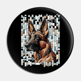 Dutch Shepherd Dog- Mosaic Art Pin