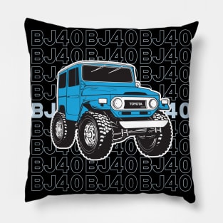 BJ40 Stacked in Blue Pillow