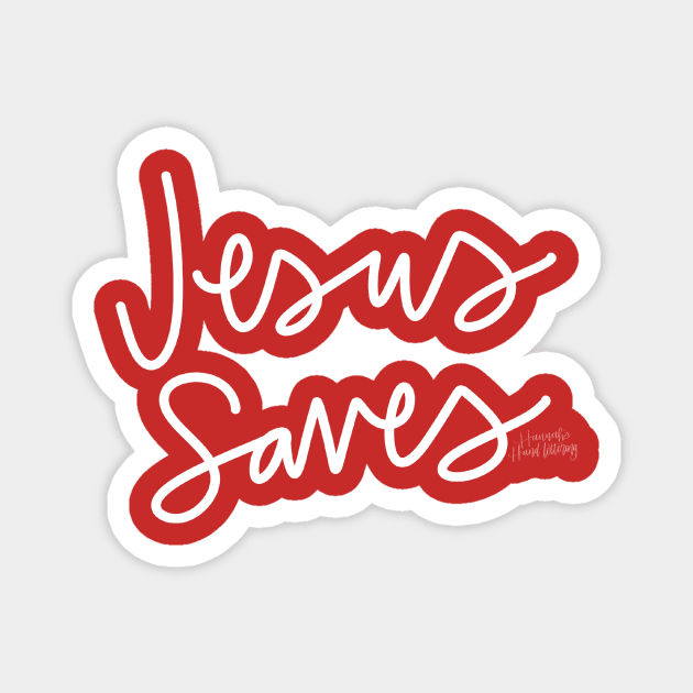 Jesus Saves! Magnet by Hannah’s Hand Lettering