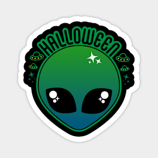 Halloween Alien | Kawaii Green Magnet