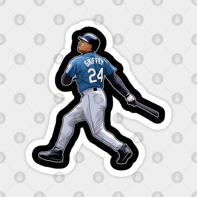 Ken Griffey Jr #24 Takes Off Magnet by RunAndGow