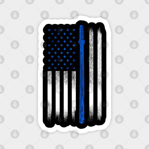 Blue line USA Flag, Police Magnet by Silly Me Studio