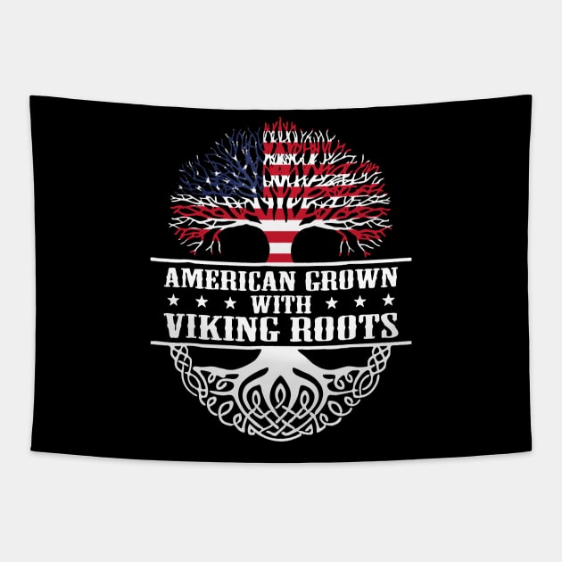 American Grown WithViking Roots Tapestry by Sasaku