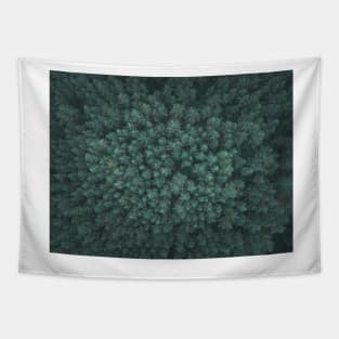 Green pine forest Tapestry