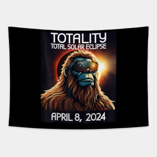 Total Solar Eclipse 2024 April 8 Bigfoot America Totality Gift For Men Women Tapestry