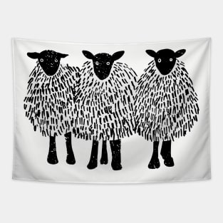 Triple sheep Tapestry