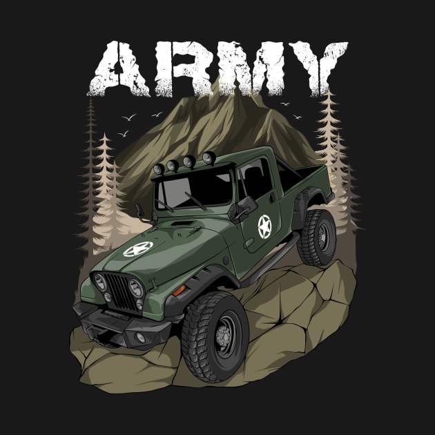 Army jeep by stonehouse art
