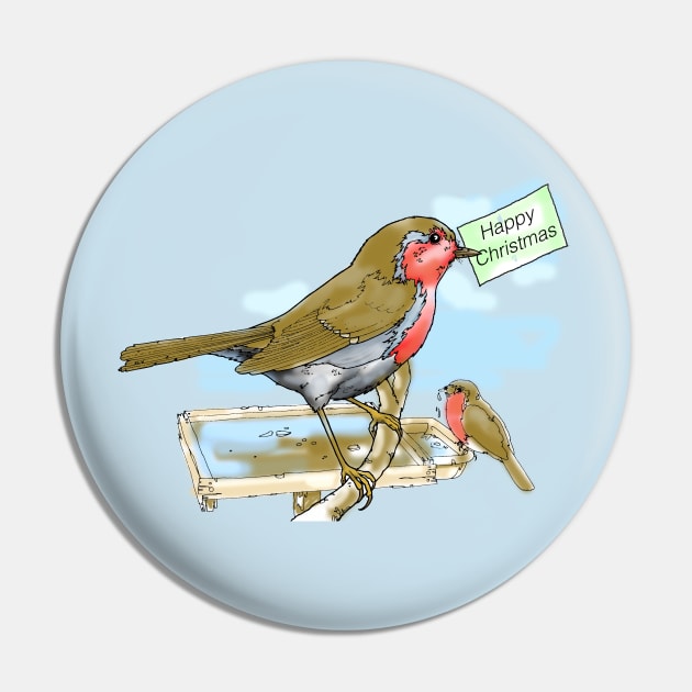 Christmas Robin Pin by davidroland