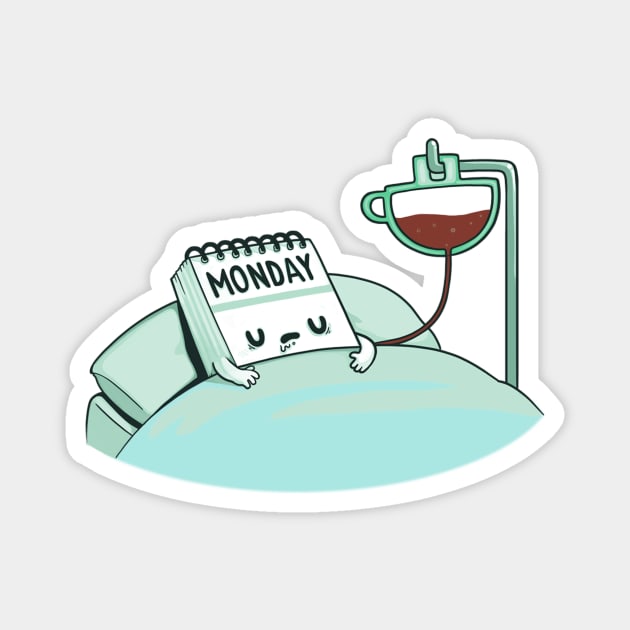 Monday Coffee Magnet by Naolito