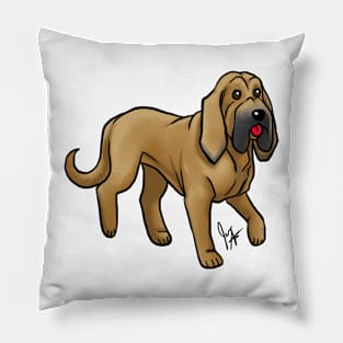 Dog - Bloodhound - Red Pillow