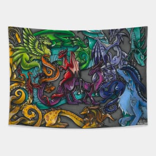 A Menagerie Of Dragons Tapestry