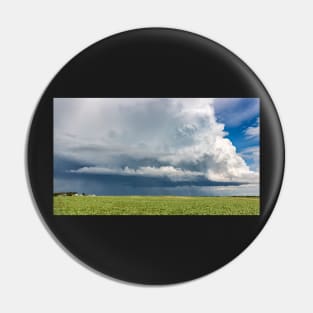 Thunder Cloud and Lightning over a Field Pin