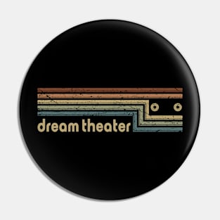 Dream Theater Cassette Stripes Pin