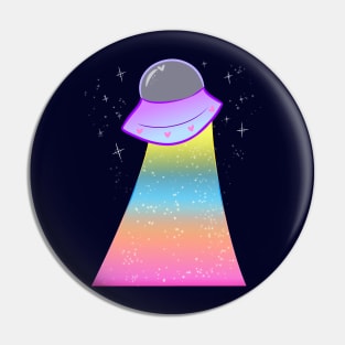 Pastel Sparkle UFO Pin