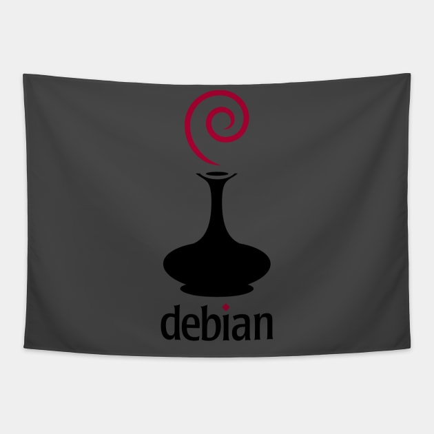 Debian Genie Lamp Tapestry by ForestFire