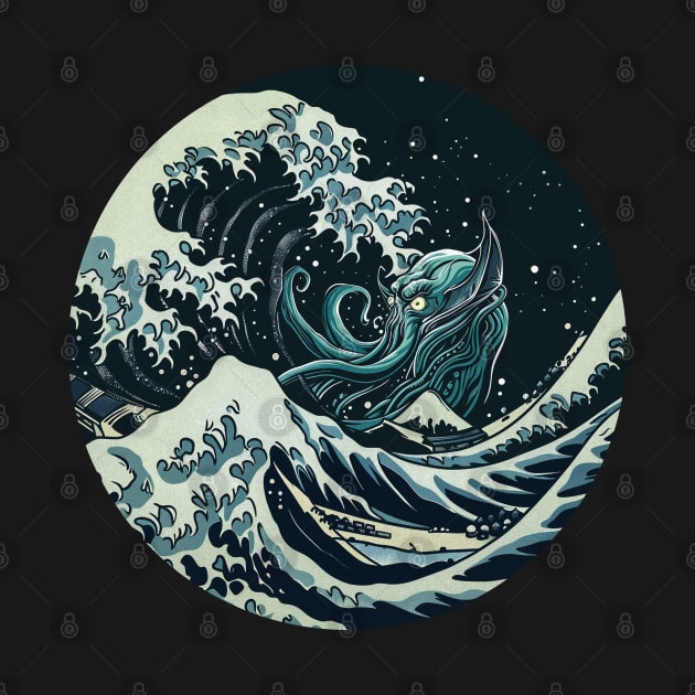 The Great Wave of Cthulhu by Hiraeth Tees