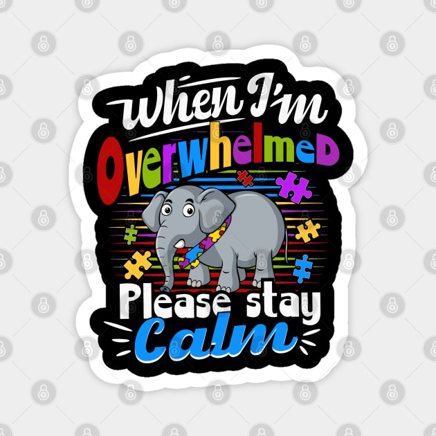 autism elephant awareness Magnet by Jandjprints