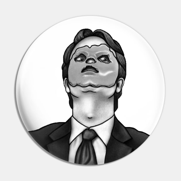 Dwight CPR Doll Face Pin by millayabella