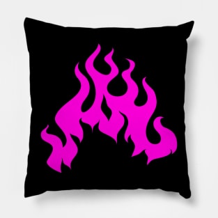 Neon Pink Flames Pillow