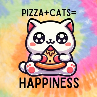 Cats & Pizza make me Happy T-Shirt