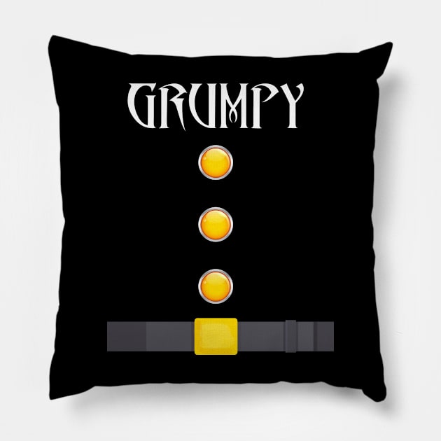 Grumpy Dwarf Halloween Costume Funny Gift Idea Grumpy Dwarf T-Shirt Pillow by Trendy_Designs