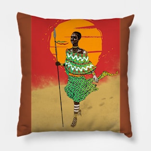 African Tribe Girl Pillow