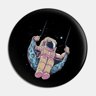 Astronaut Swinging From The Moon Pin