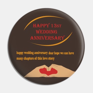 happy 13st wedding anniversary Pin